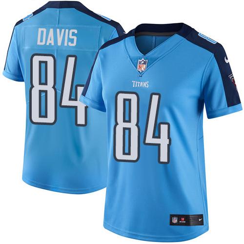 2019 Women Tennessee Titans #84 Davis light blue Nike Vapor Untouchable Limited NFL Jersey